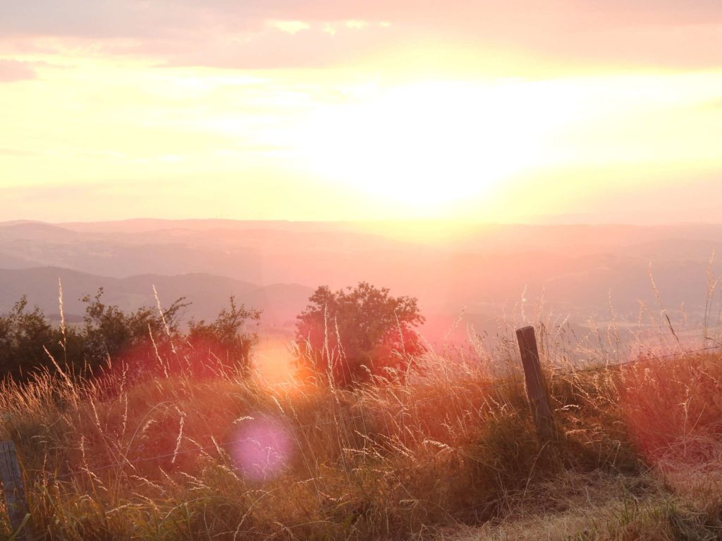 sunset in Saint Bérain